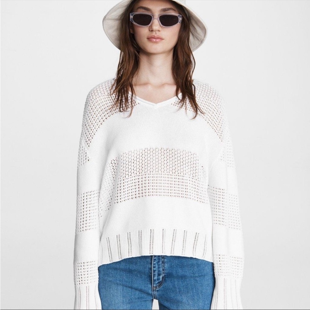 Euc Rag & Bone white Beach Sweater Small